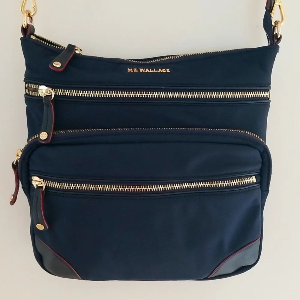 MZ Wallace Dawn Blue / Gold Hardware Downtown Crosby Hobo/Cross…